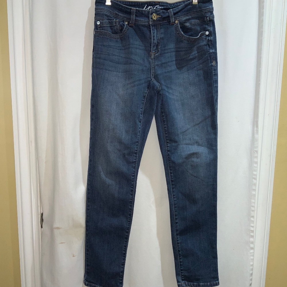 INC International Concepts Dark Blue Straight Leg Jeans